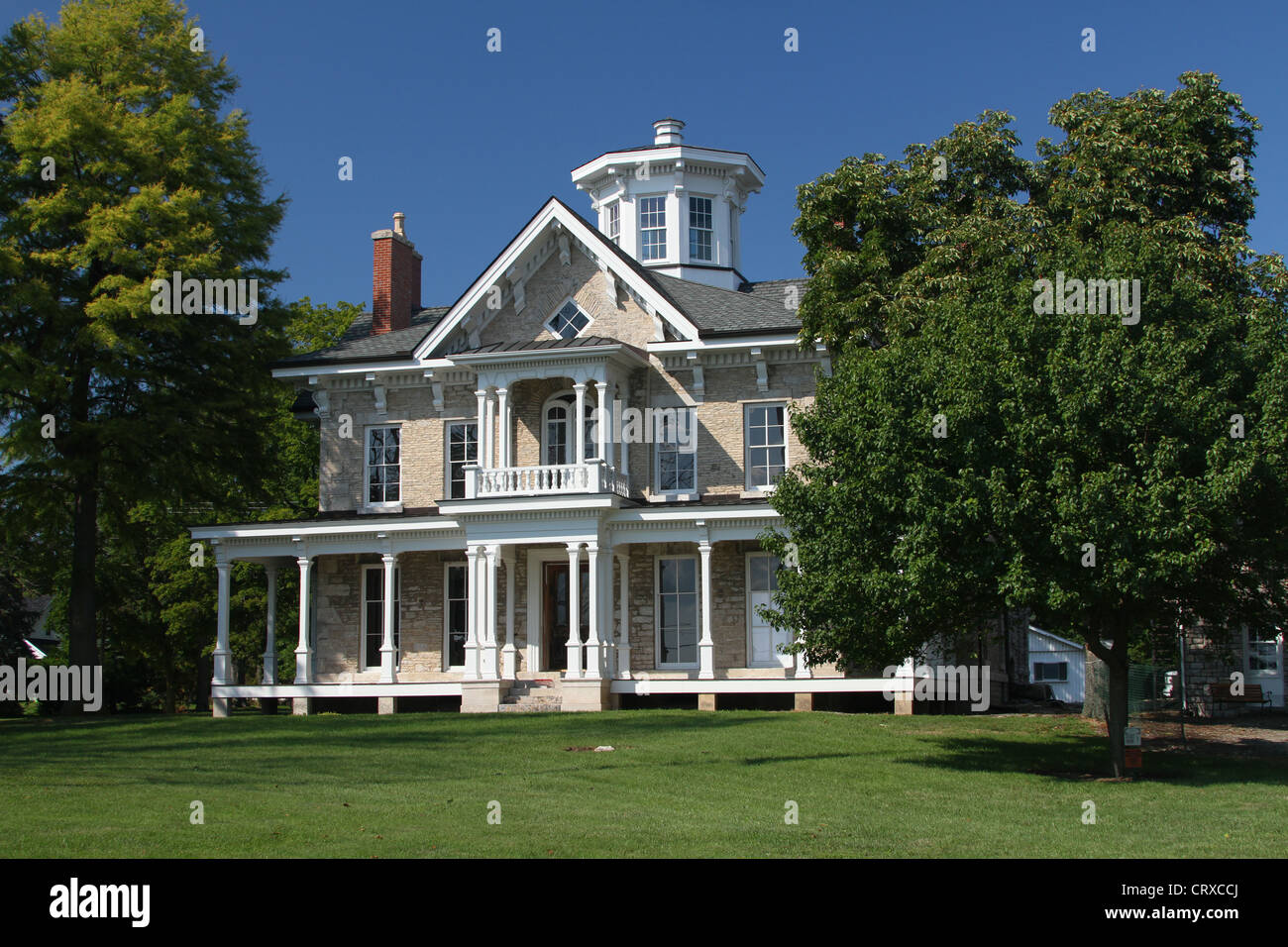 Kelley Mansion. House at East Lake Shore Road, Kelleys Island, Ohio