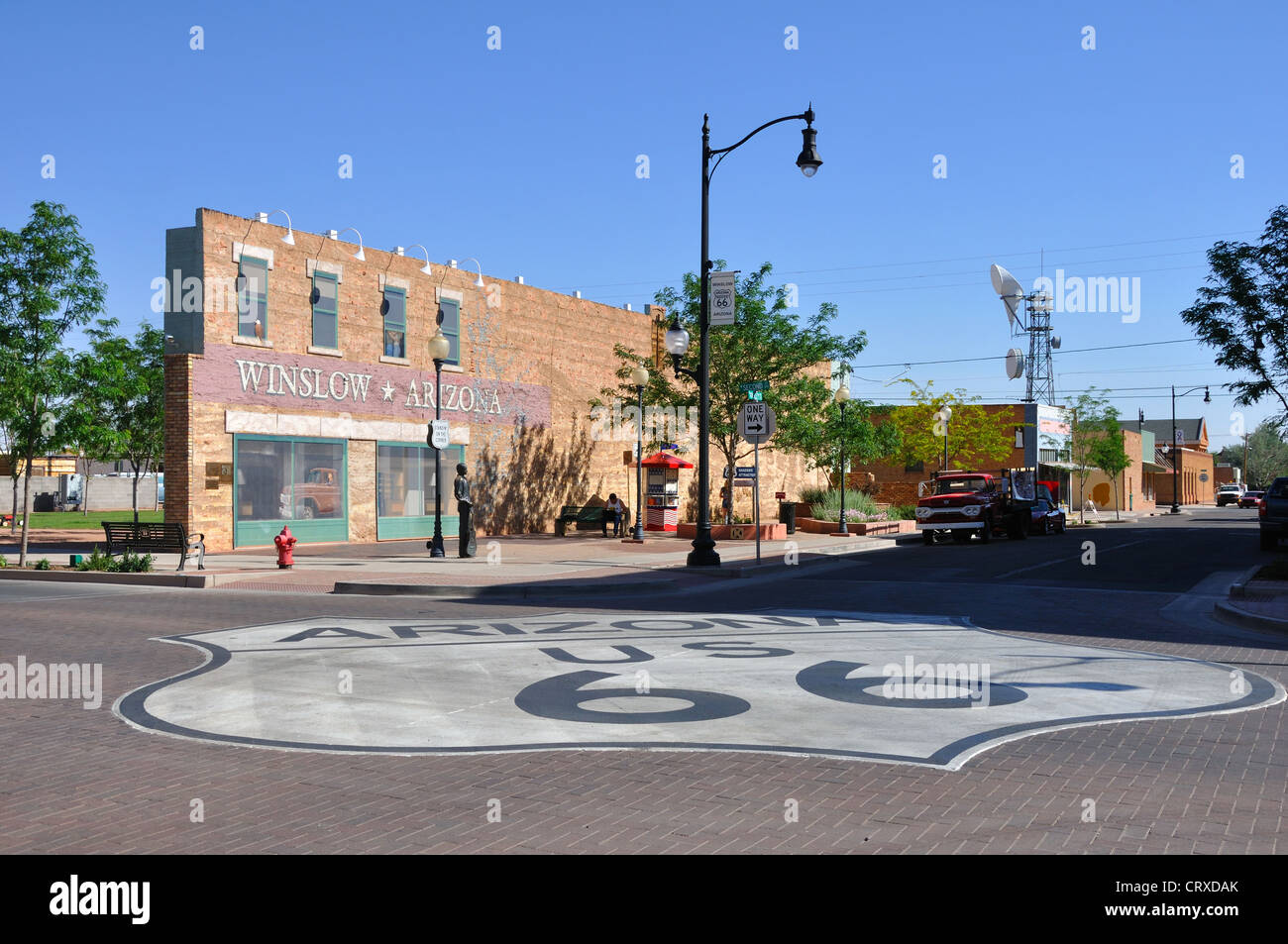 Historic Route 66, Winslow, Arizona "Standin' on the Corner" monument