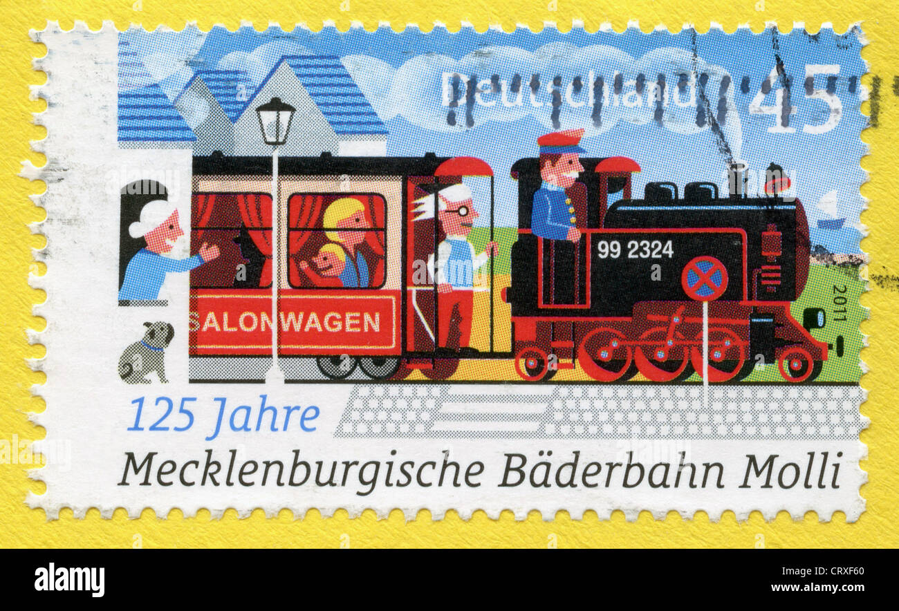 Germany postage stamp - Molli railway Stock Photo