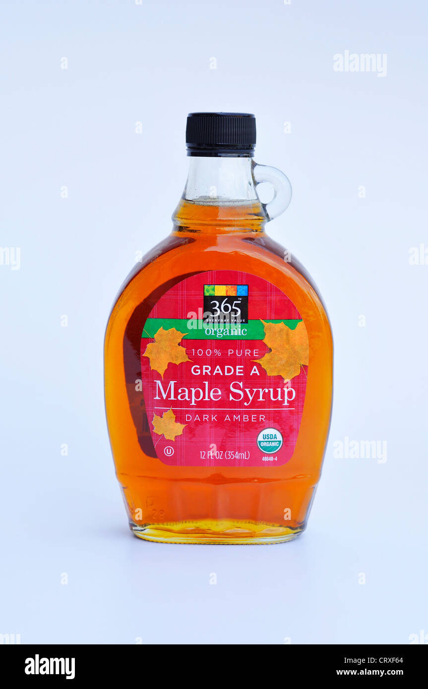 Maple syrup in bottle Stock Photo Alamy