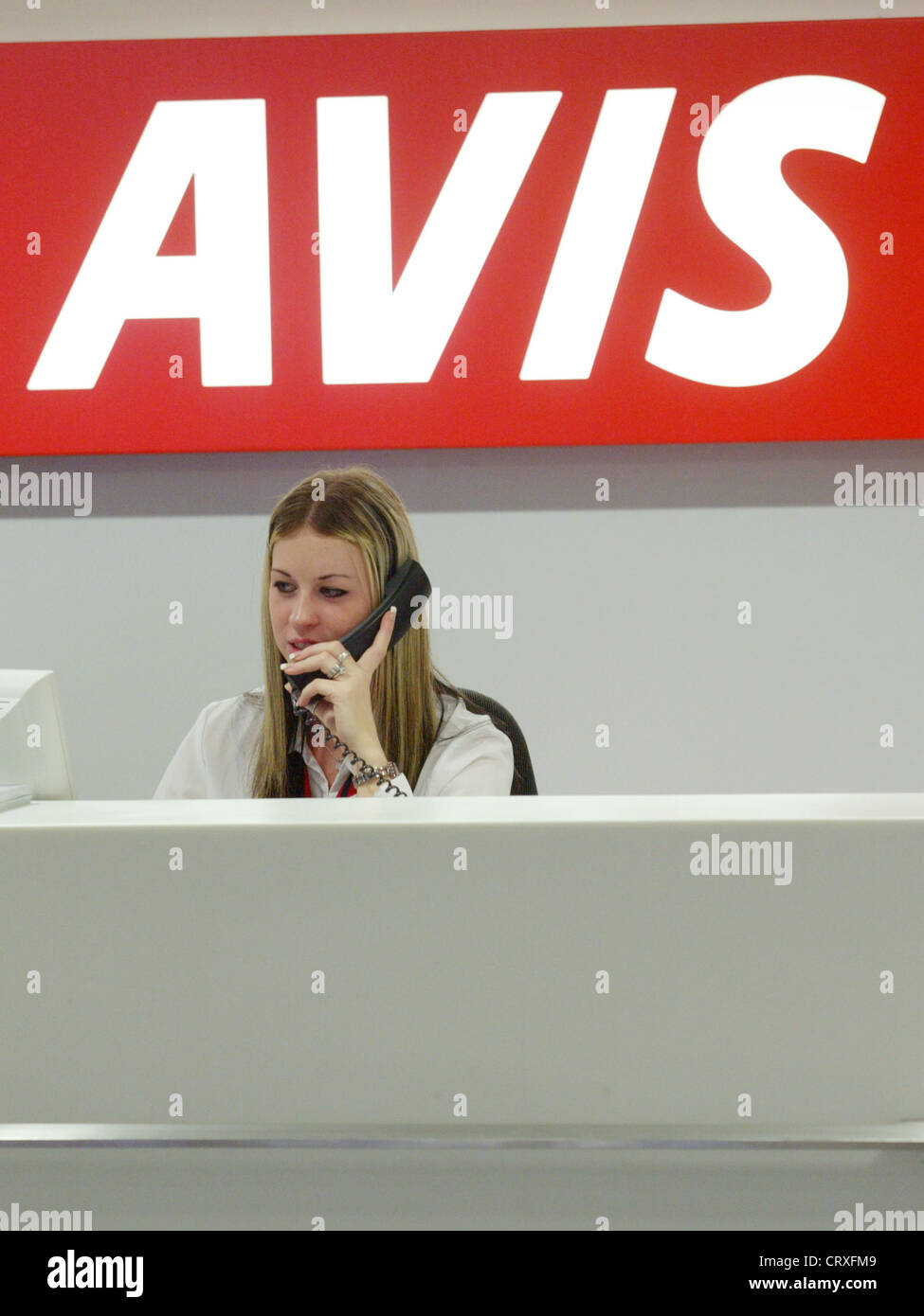One of the Avis Car Rental Counter Stock Photo