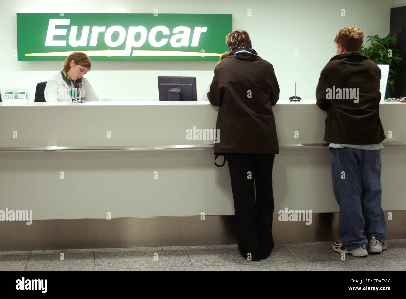 Counter Of Europcar Stock Photo Alamy