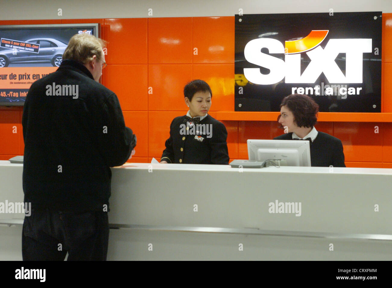 Sixt Rent A Car Counter Stock Photo