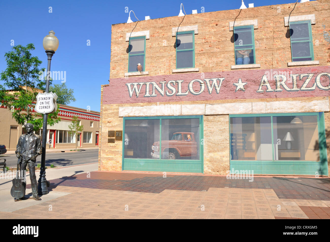 Historic Route 66, Winslow, Arizona "Standin' on the Corner" monument