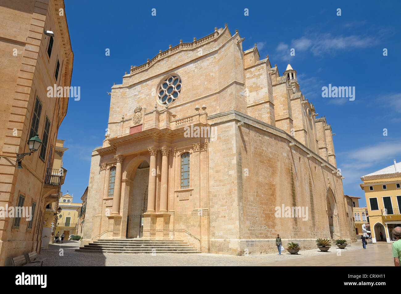 The Cathedral Basilica of Minorca in Ciutadella de Menorca, Balearic Islands, Spain Stock Photo