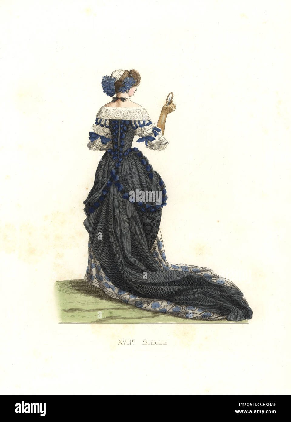 Woman in town costume, 17th century, from a print by Jean de Saint-Jean. Stock Photo