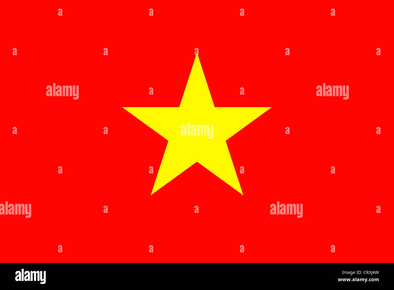 National flag of the Socialist Republic of Vietnam. Stock Photo