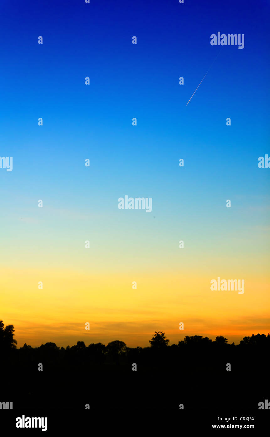 sunset sky in the nature Stock Photo - Alamy