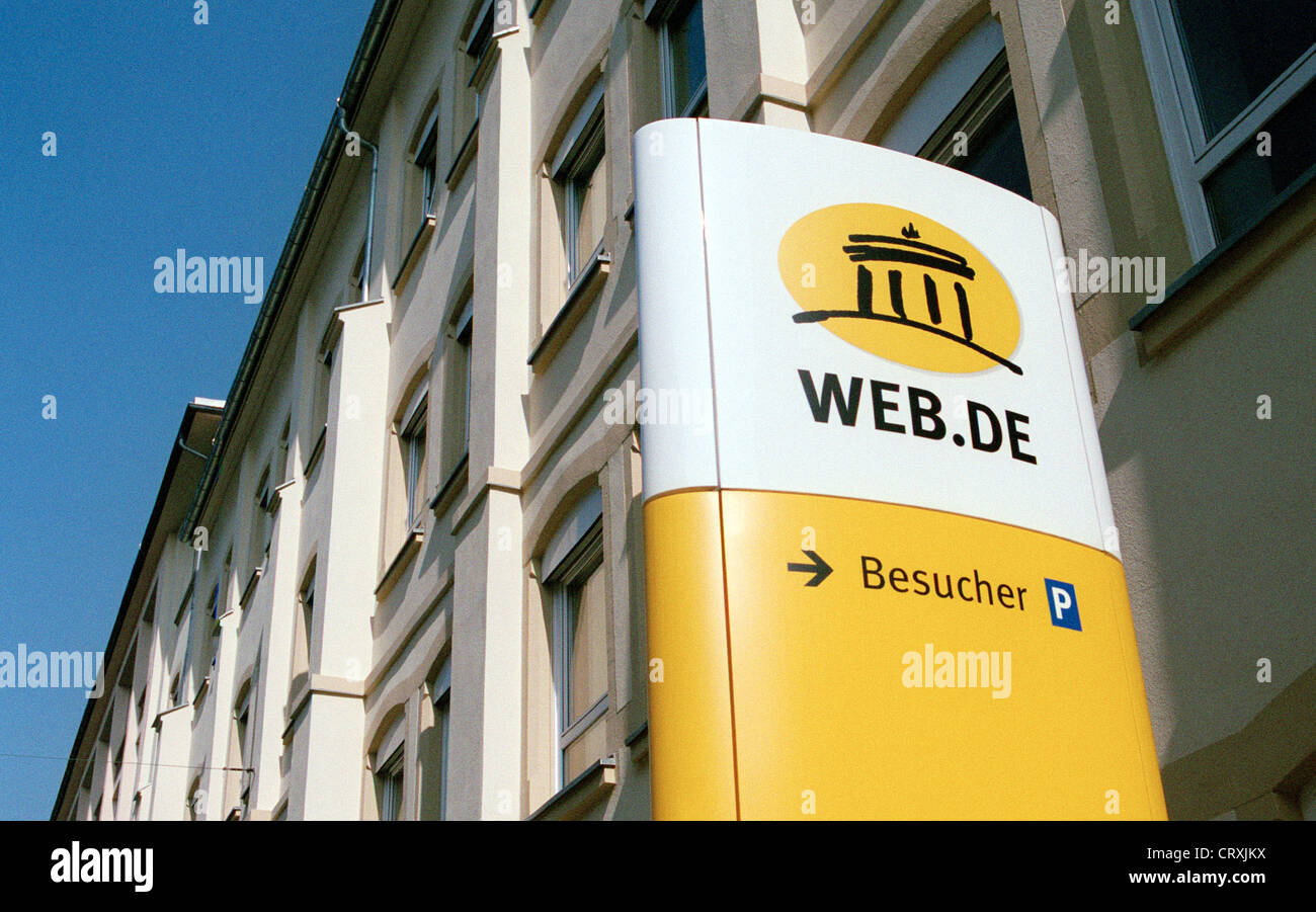 The company's headquarters in Karlsruhe web.de Stock Photo