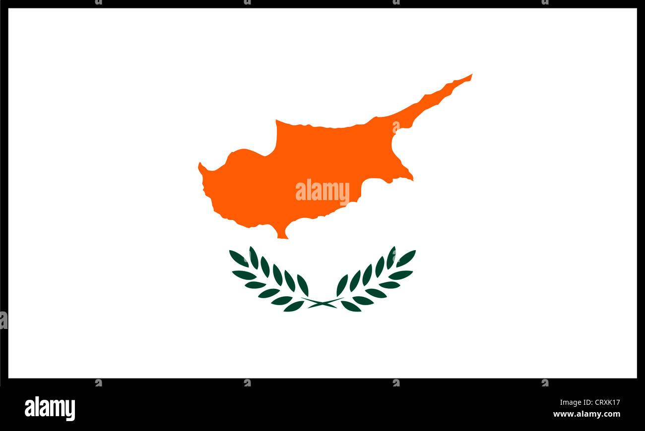 Flag of Republic of Cyprus. Stock Photo