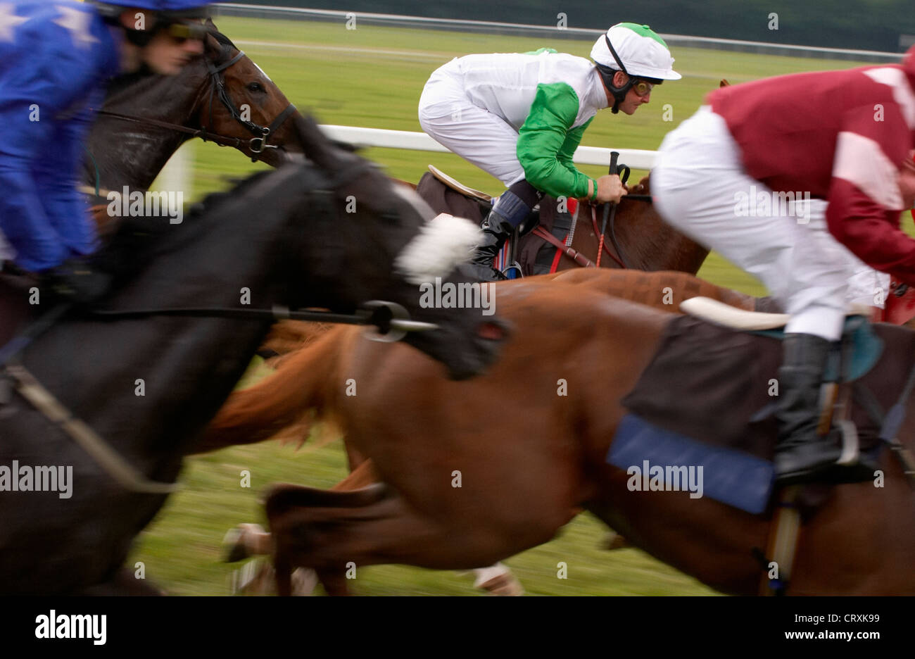 Horses jockeys galloping hi-res stock photography and images - Alamy