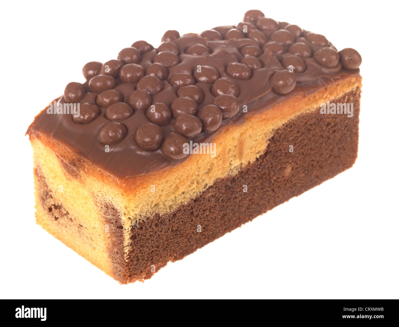 Chocolate Madeira Marble Loaf Cake Stock Photo