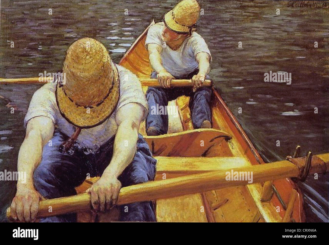 Gustave Caillebotte Canotiers 1877 Private collection Stock Photo