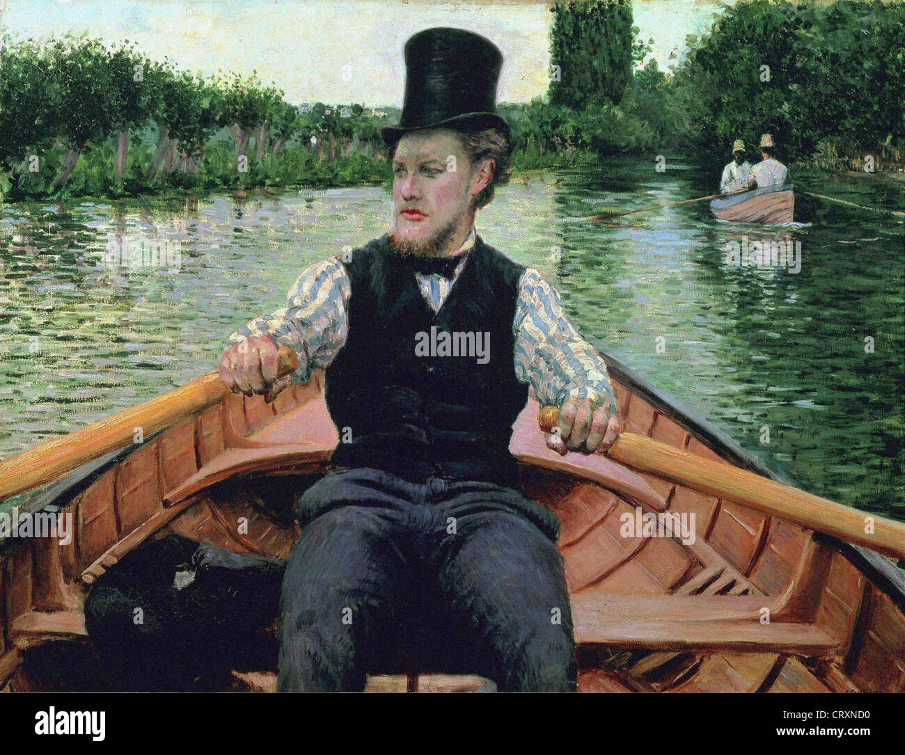 Gustave Caillebotte Rameur Avec Un Chapeau Haut De Forme Rower With A 