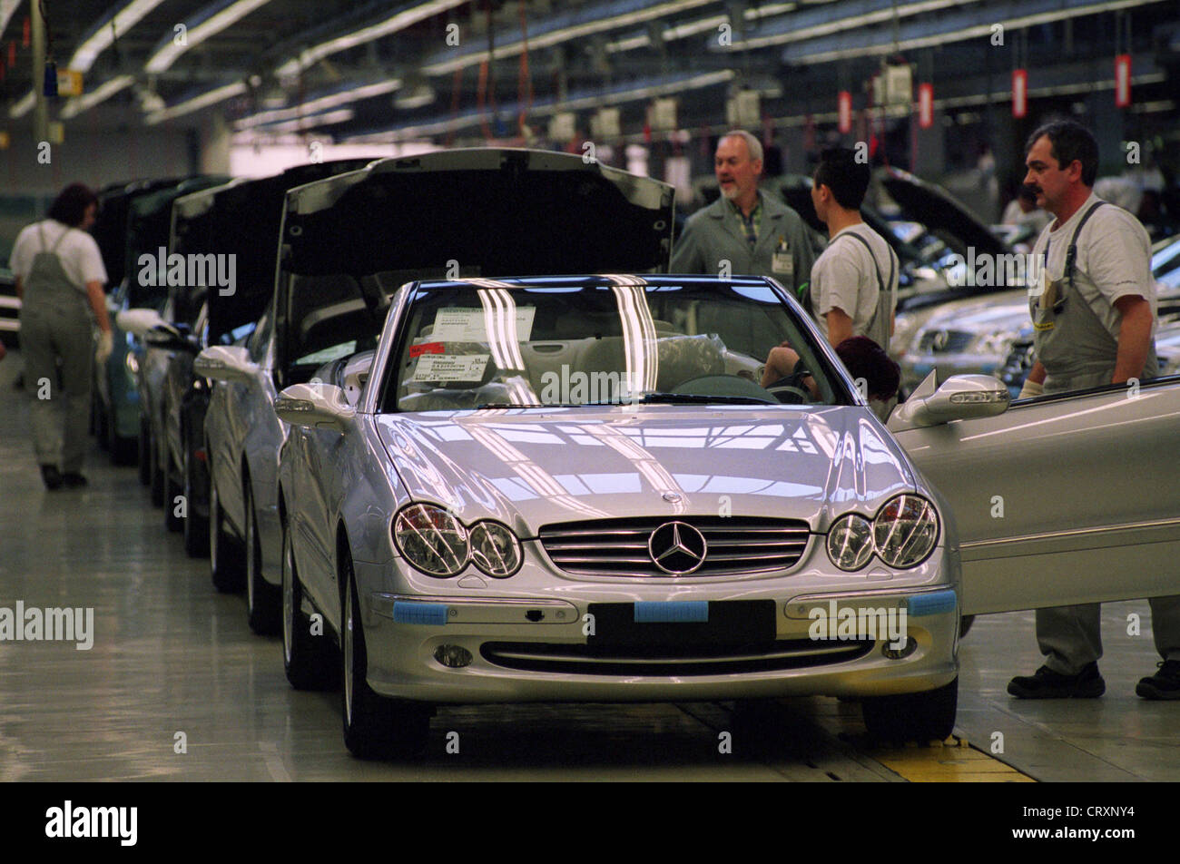 Quality Control v. MercedesBenz CLK Karmann in Osnabrueck Stock Photo