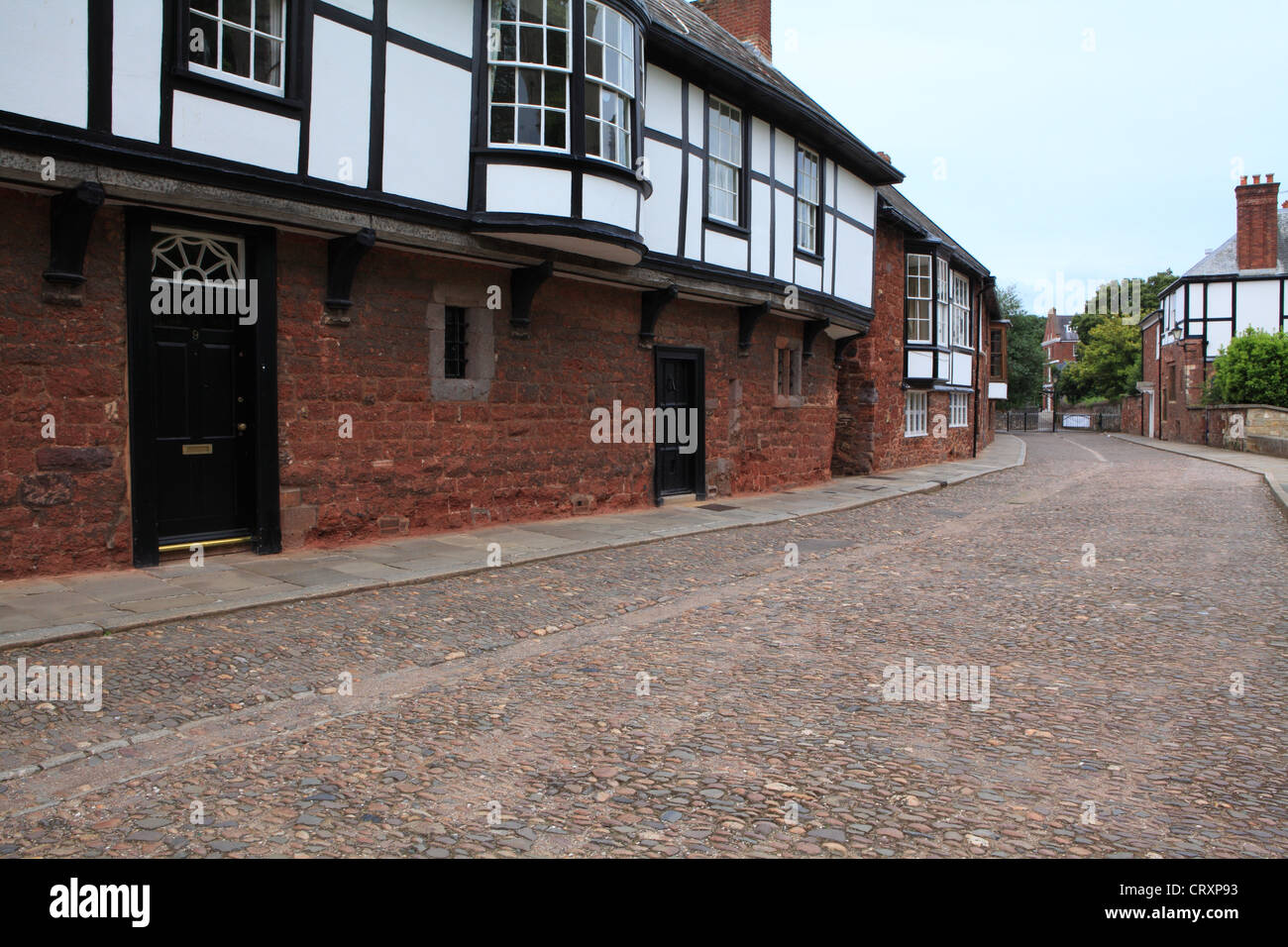 Historic buildings - Exeter Cathedral Yard Stock Photo