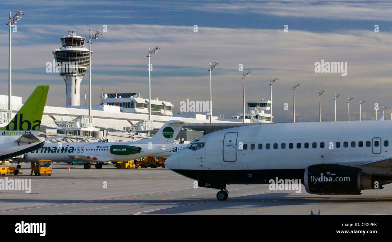 View of Muenchen airport Stock Photo - Alamy
