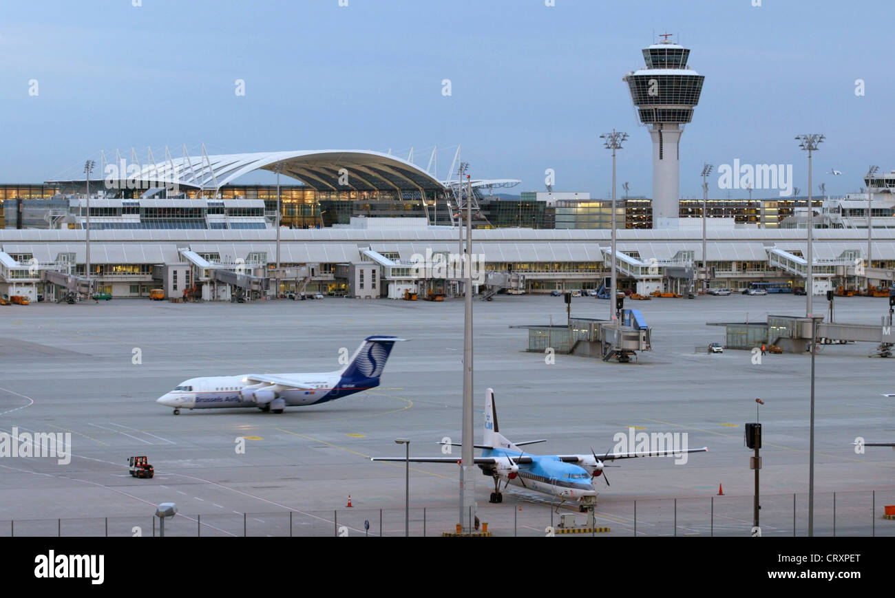 View of Muenchen airport Stock Photo - Alamy
