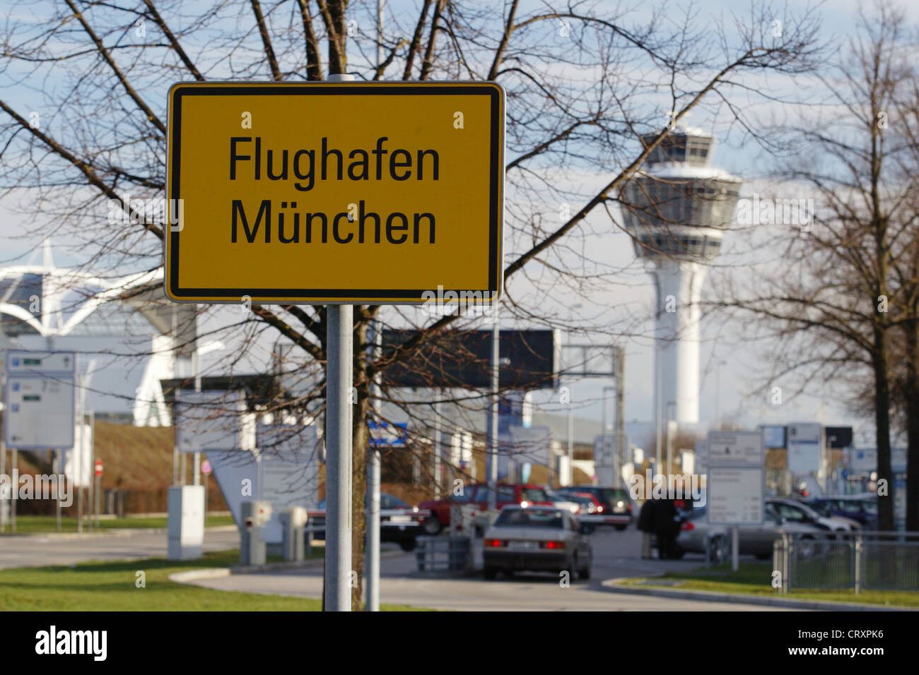 Sign of Muenchen airport Stock Photo - Alamy