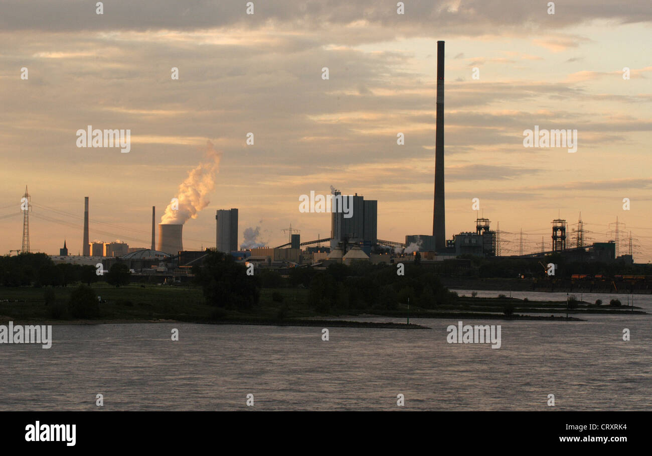 Industrial area in Duisburg Stock Photo