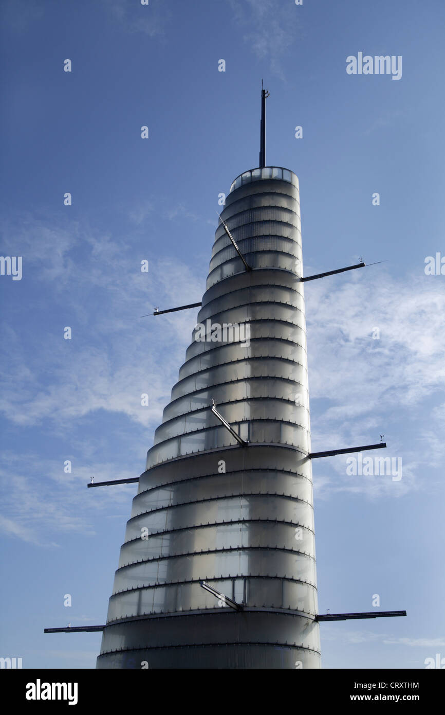 Germany, Bavaria, Garching, View of Oskar-von-Miller Tower Stock Photo
