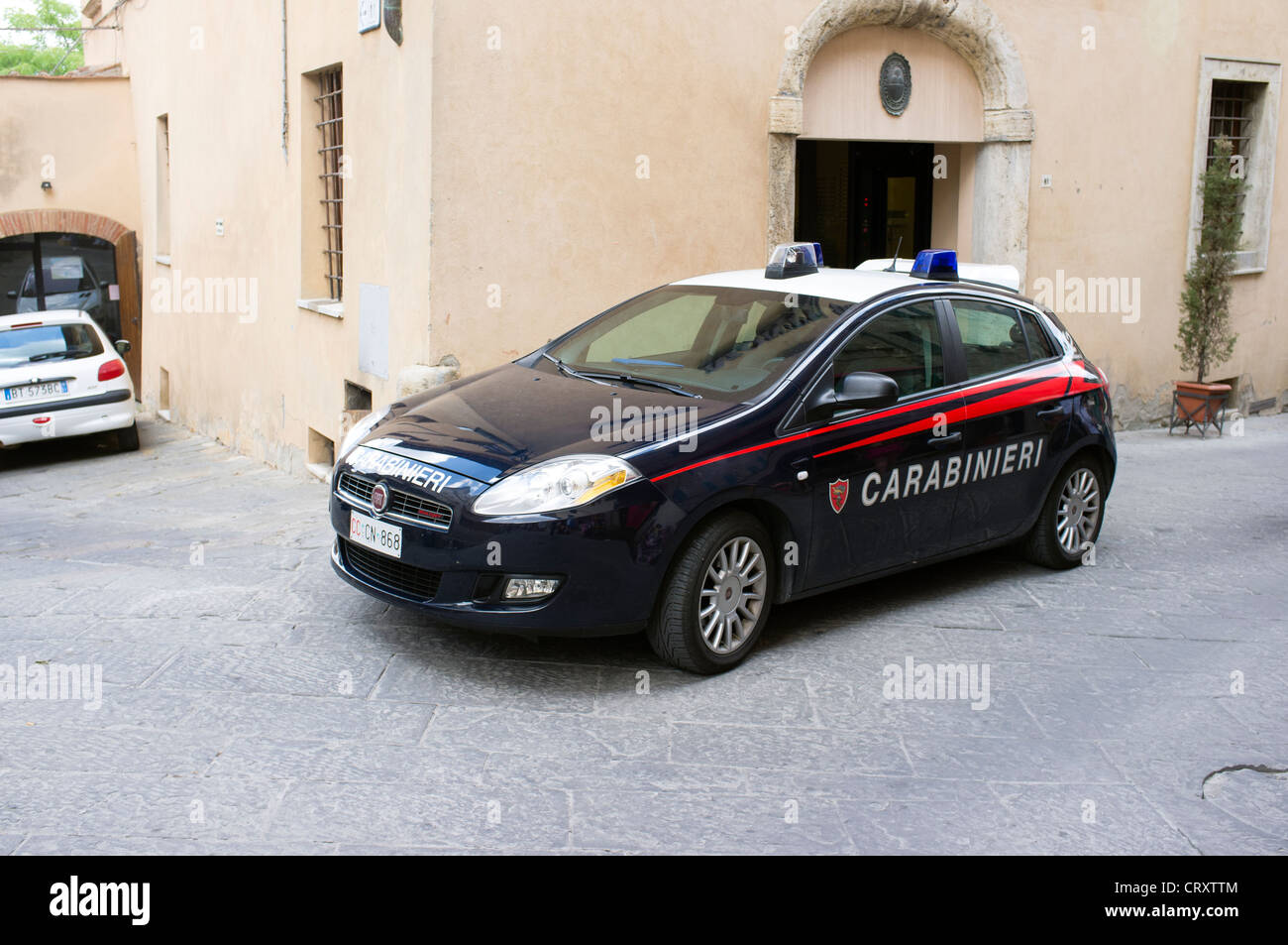 Italian Carabinieri police car parked in a street Stock Photo