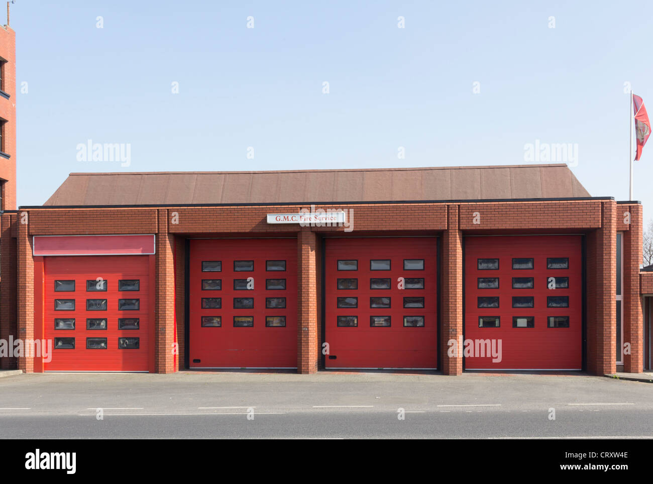 The fire appliance garages at the Fire Station on Albert Road
