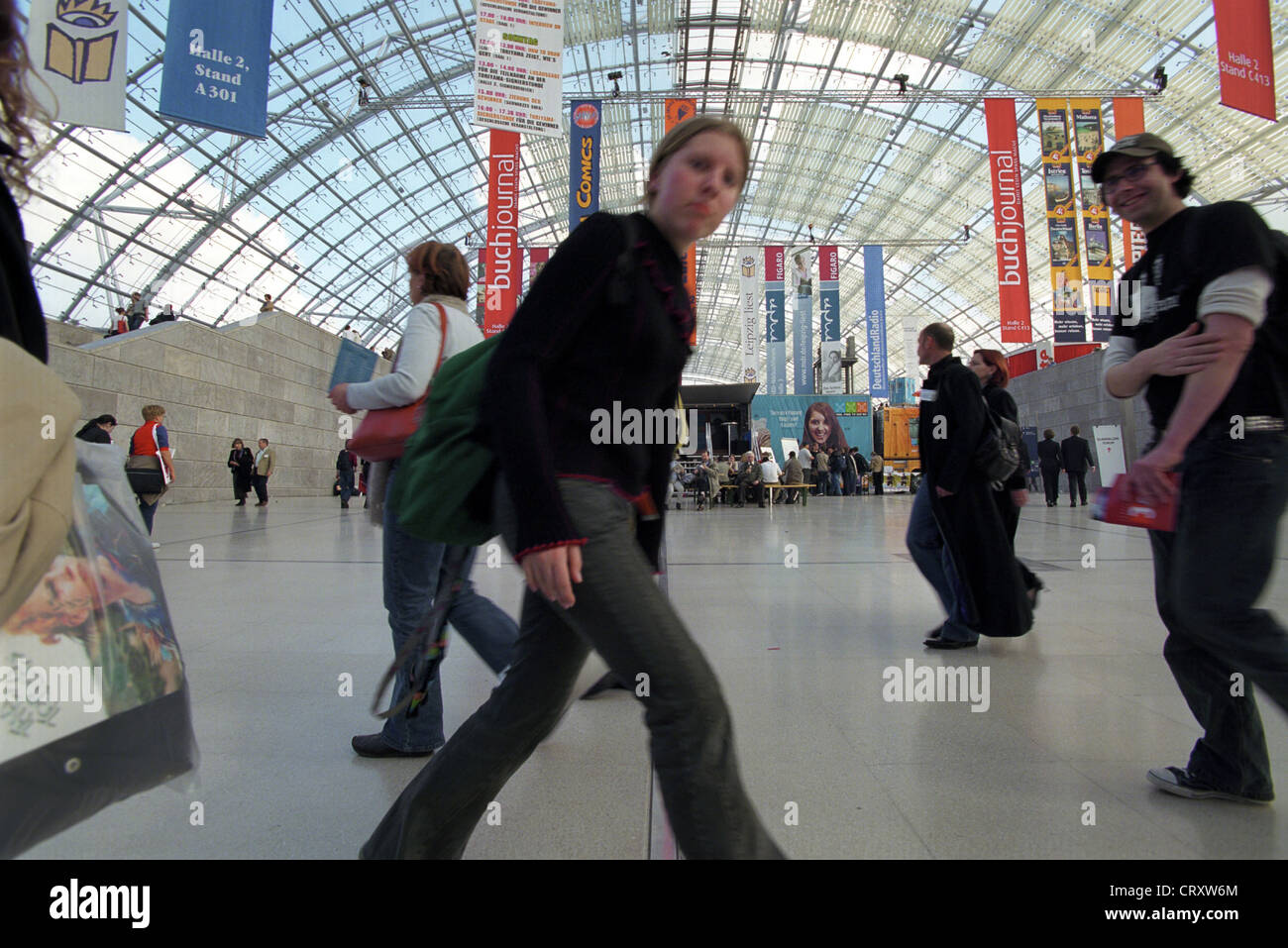 Visitor at the Leipzig Book Fair Stock Photo