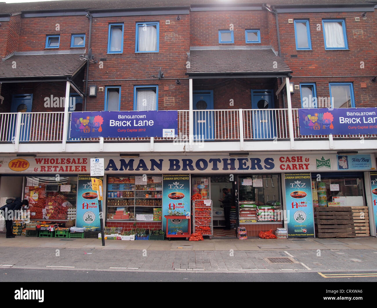 Brick Lane grocery store in East London, England, May 17, 2012 © Katharine Andriotis Stock Photo