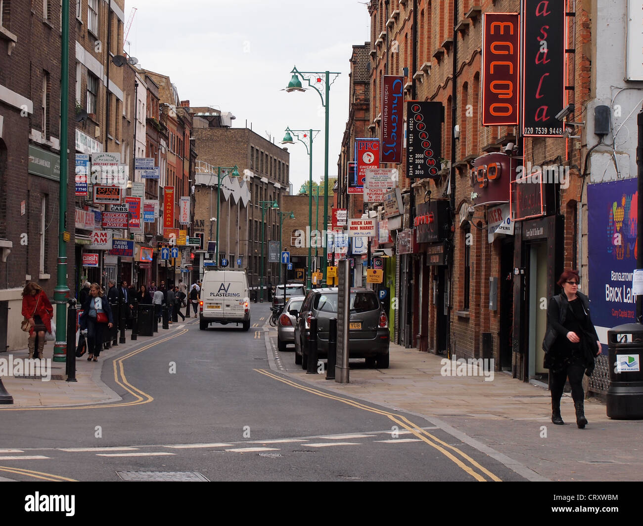 Street view of Brick Lane, East London, England, May 17, 2012 © Katharine Andriotis Stock Photo
