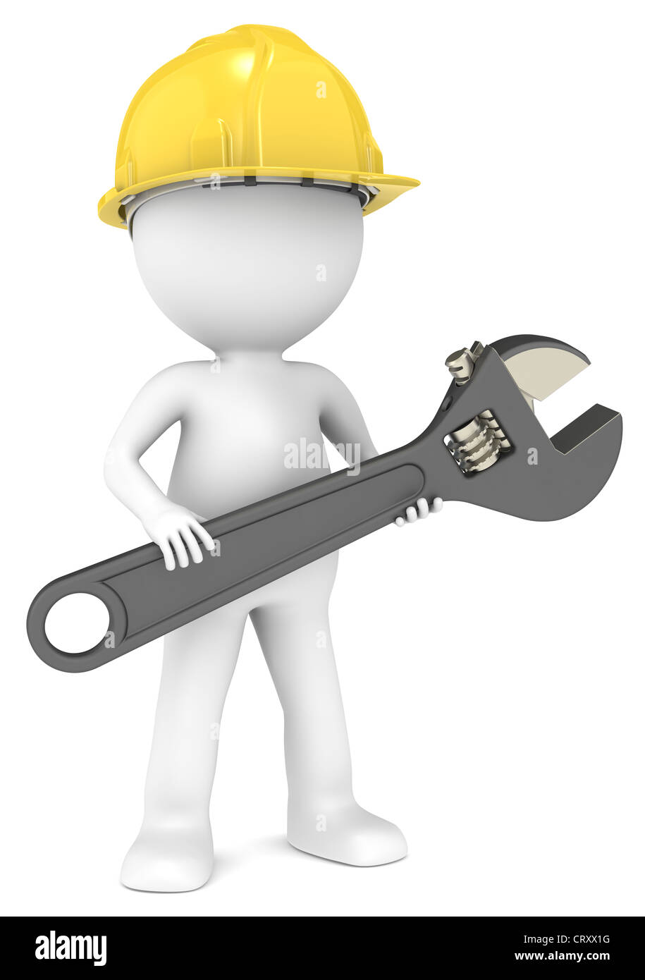 3d People - Man, Person With A Wrench Businessman And Builder Fix It Stock  Photo, Picture and Royalty Free Image. Image 16389688.