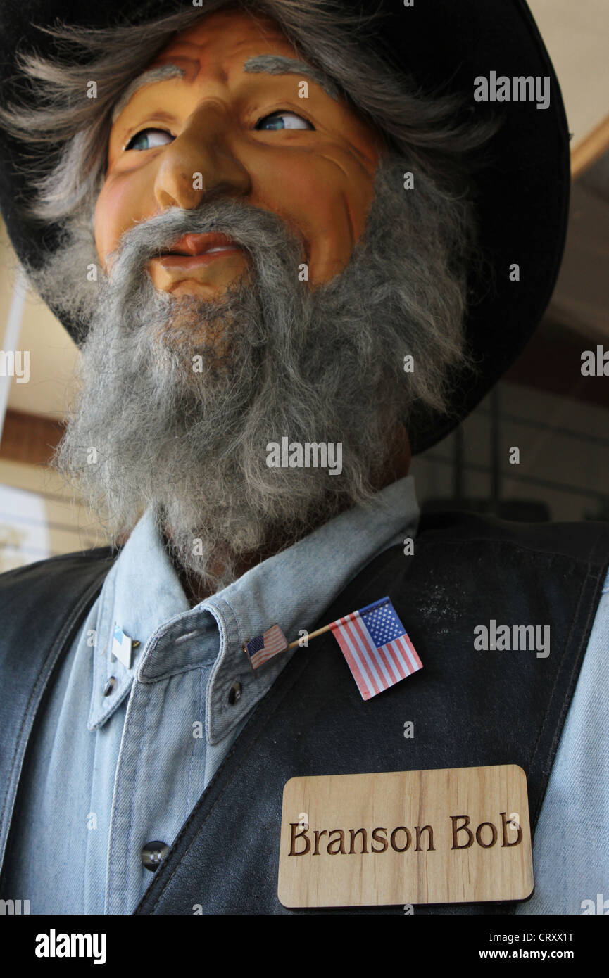 A statue of "Branson Bob" in Branson, Missouri Stock Photo Alamy
