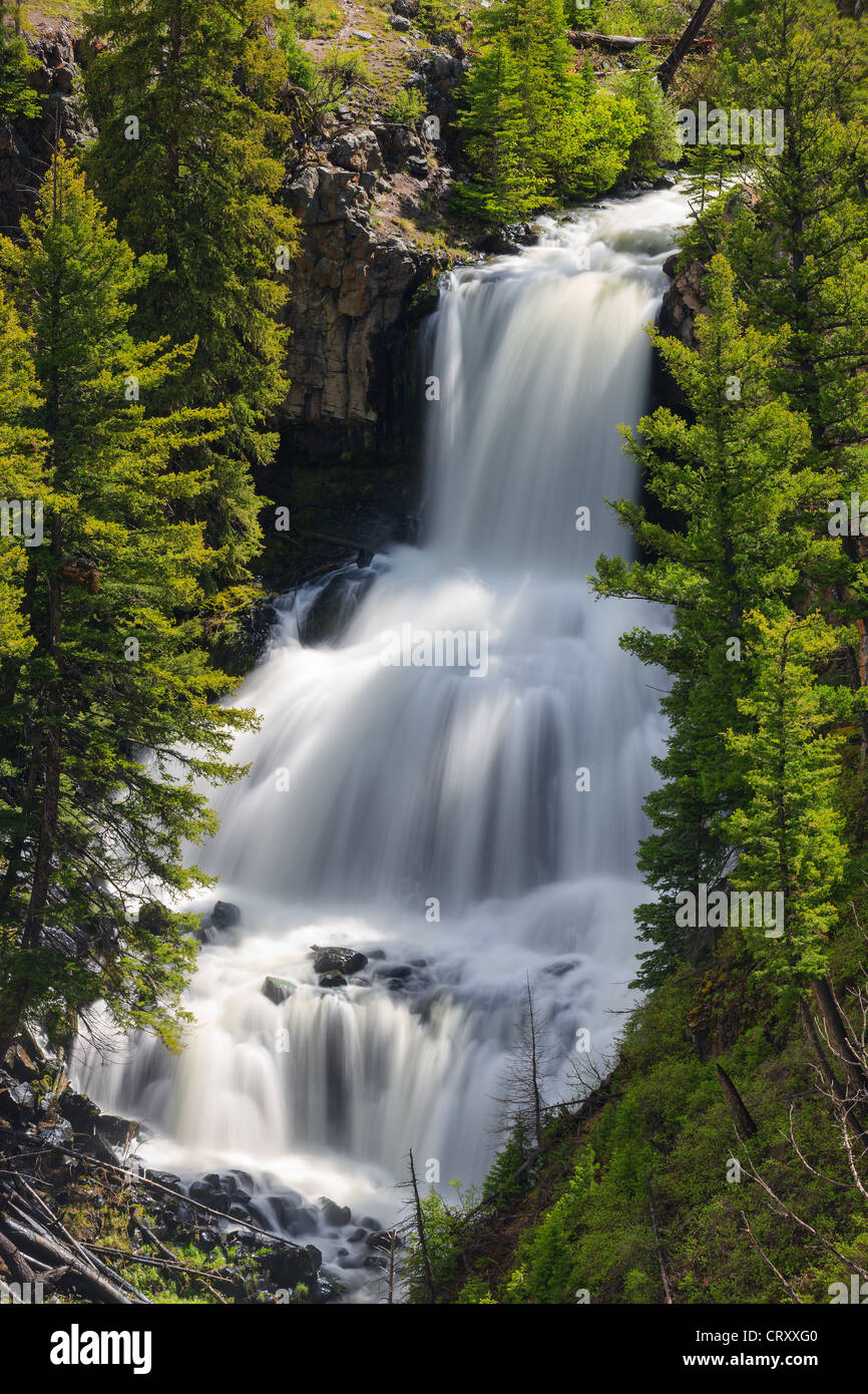 Undine Falls in Yellowstone National Park, Wyoming, USA Stock Photo