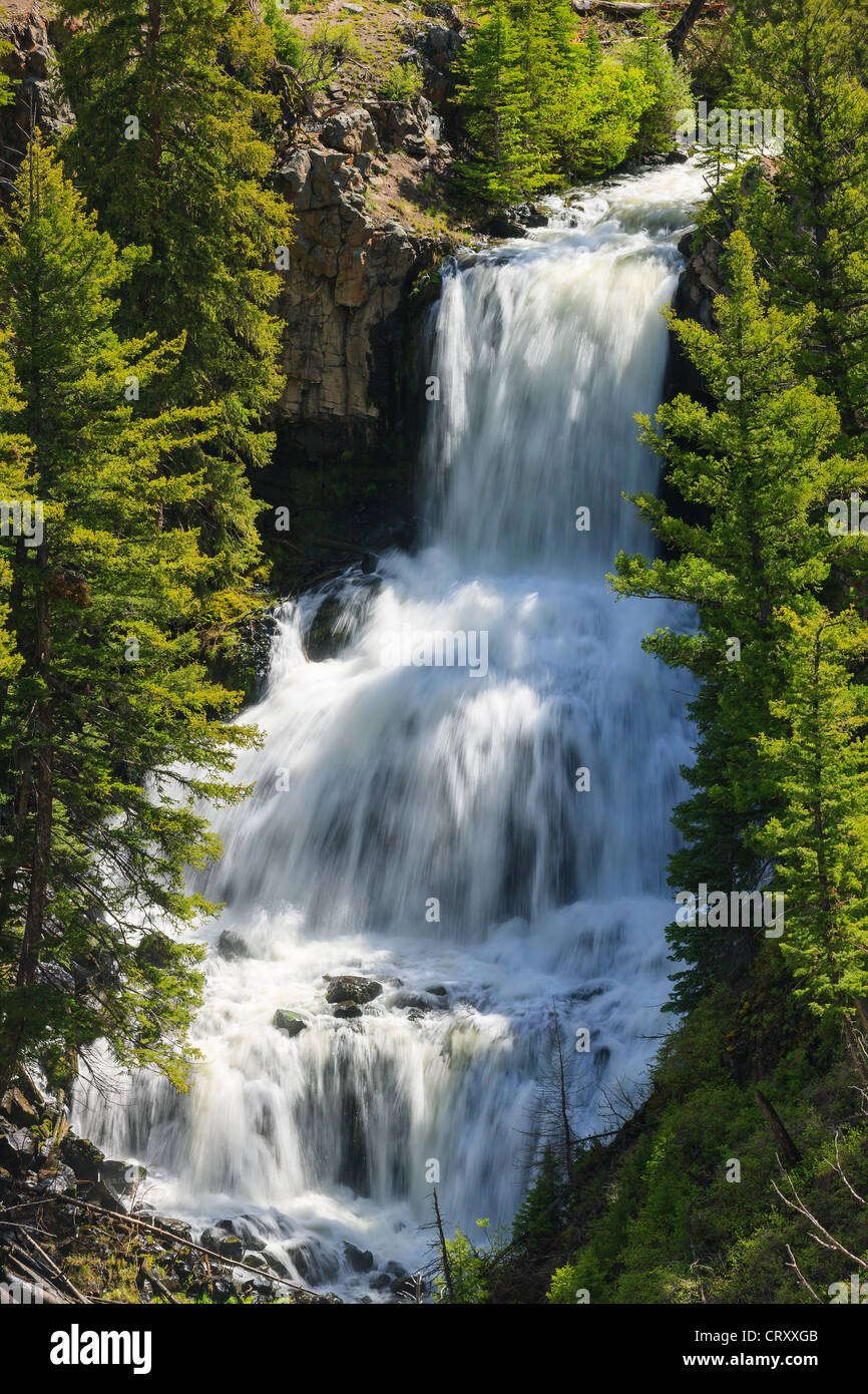 Undine Falls in Yellowstone National Park, Wyoming, USA Stock Photo