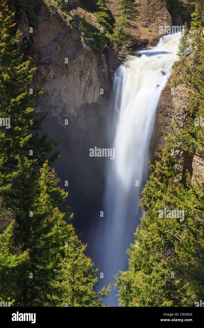 Tower Falls in Yellowstone National Park, Wyoming, USA Stock Photo