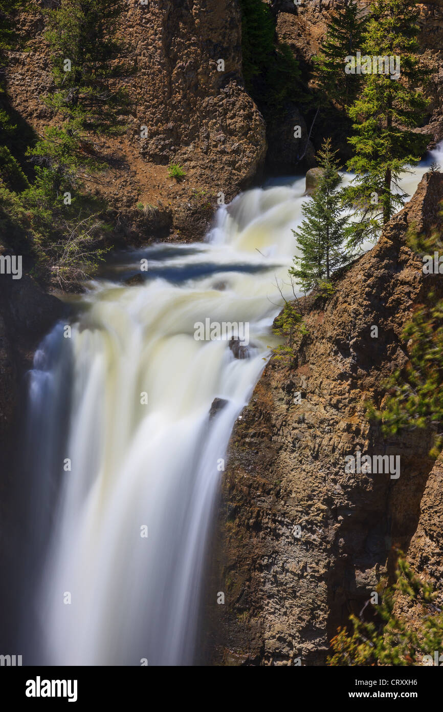 Tower Falls in Yellowstone National Park, Wyoming, USA Stock Photo