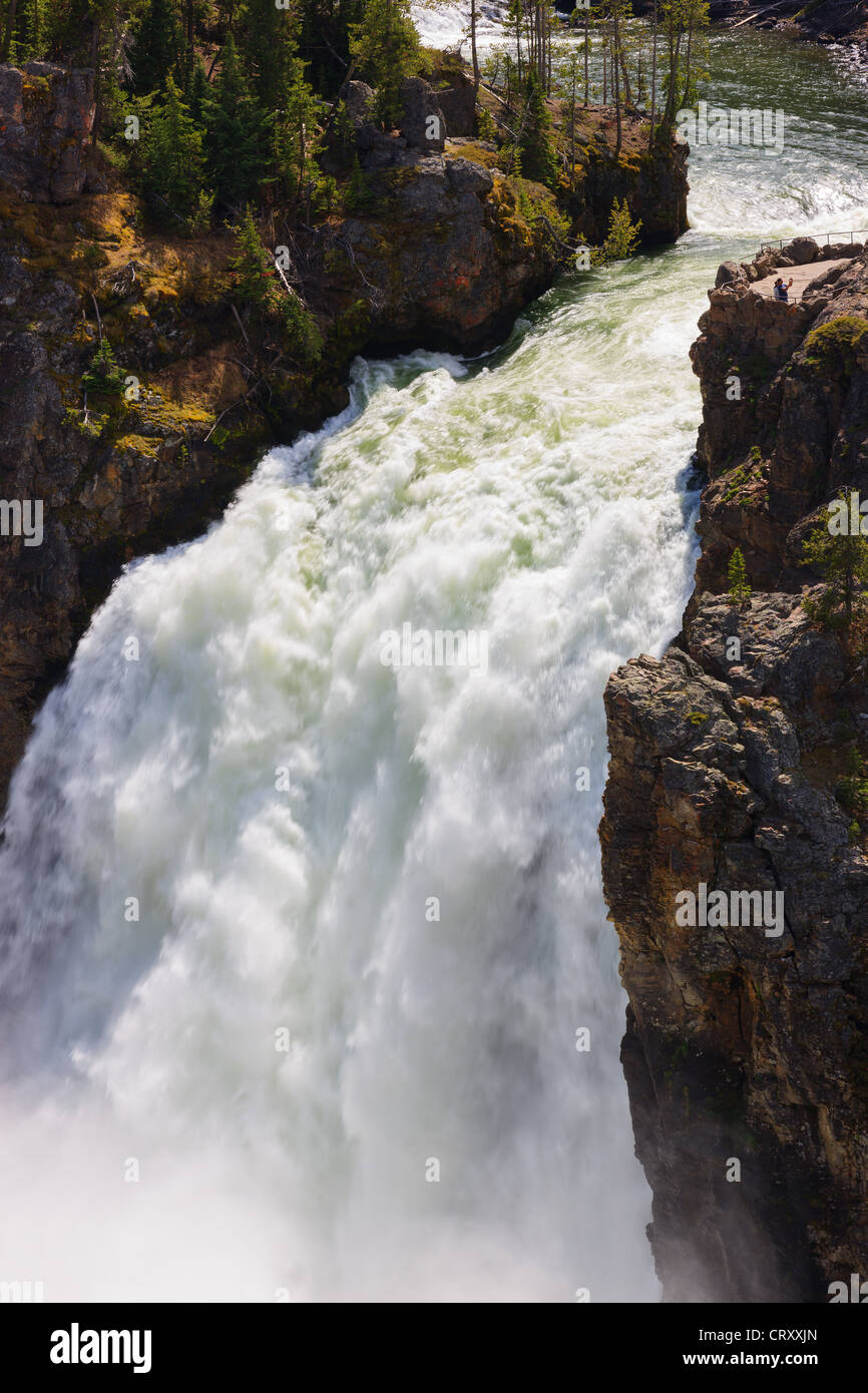 Upper Falls at the Yellowstone river in Yellowstone National Park, Wyoming, USA Stock Photo