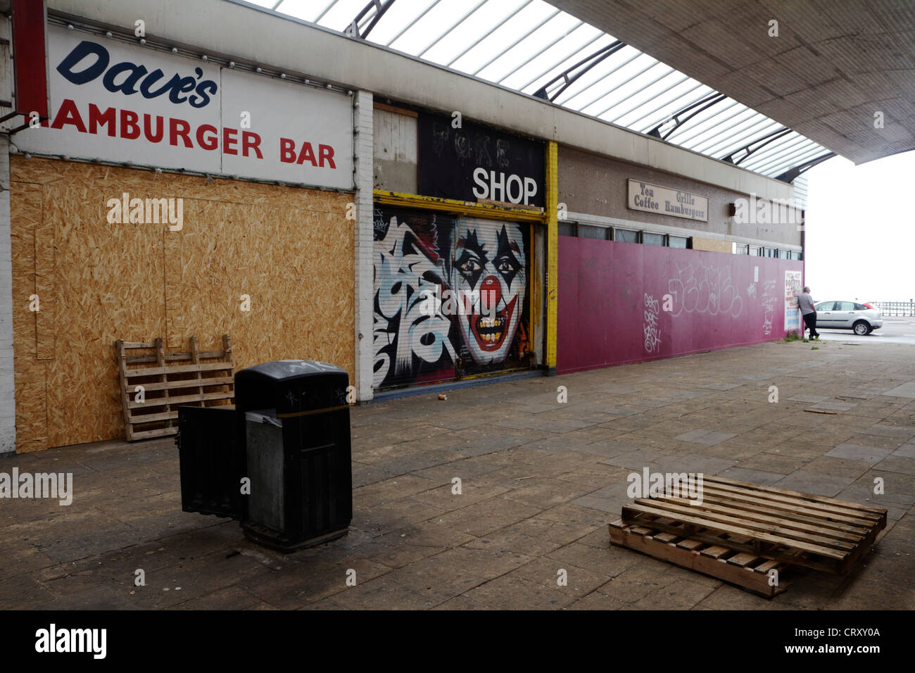 Closed down shops, Margate Kent. UK Stock Photo