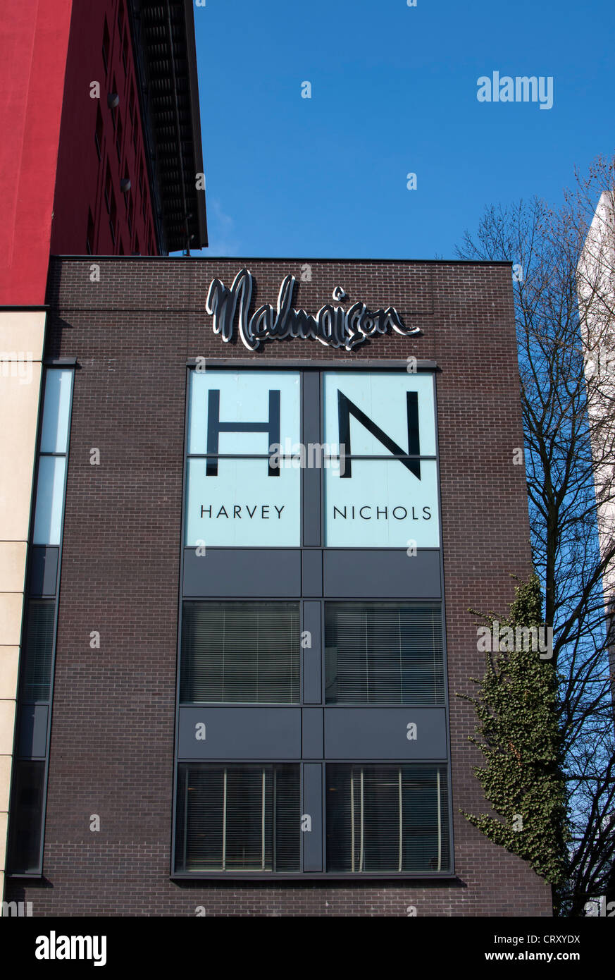 Harvey Nichols sign, The Mailbox, Birmingham, UK Stock Photo Alamy