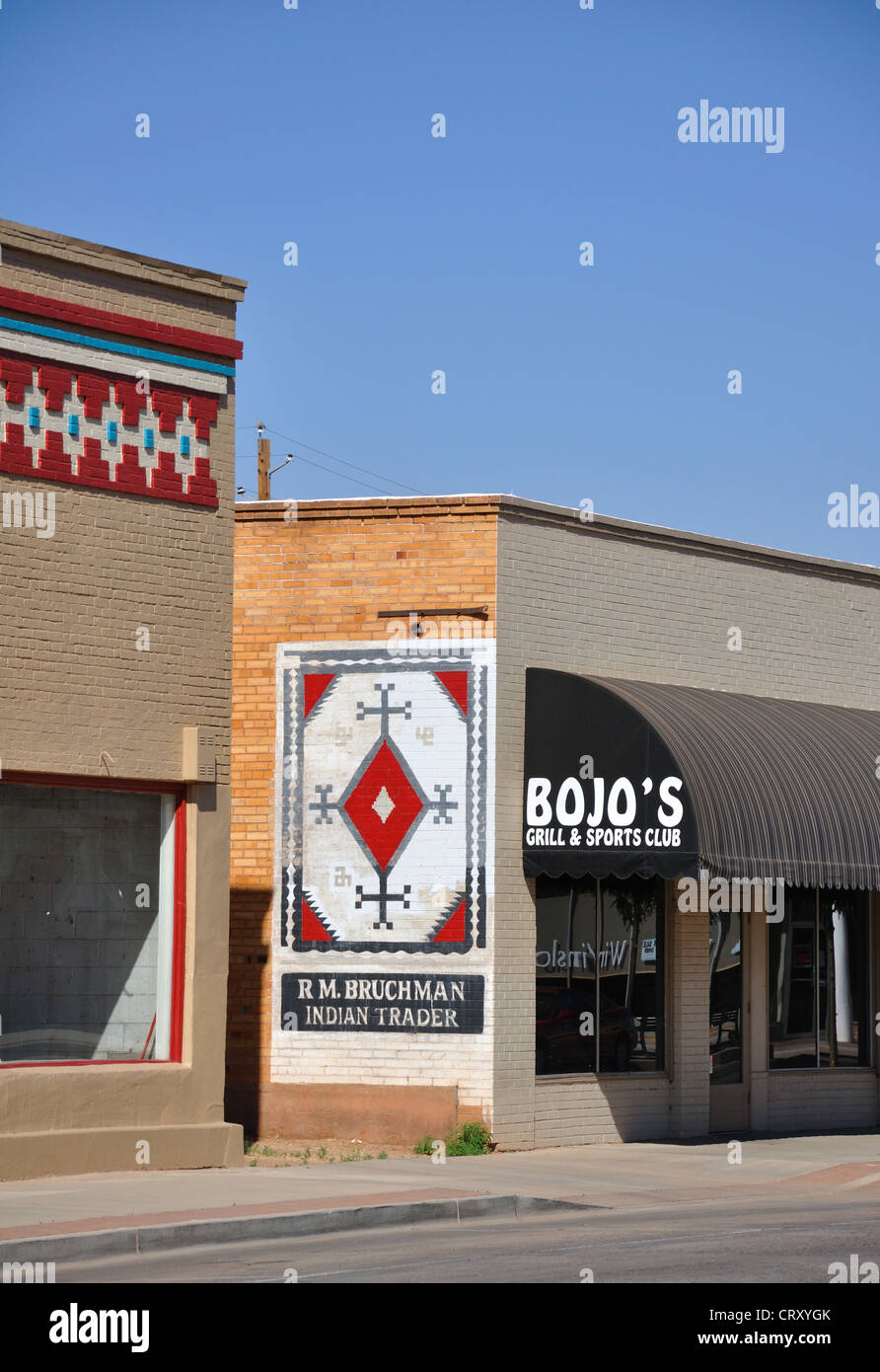 Winslow, Arizona, USA - a town along the Historic Route 66 - Sports Club 'Bojo' Stock Photo