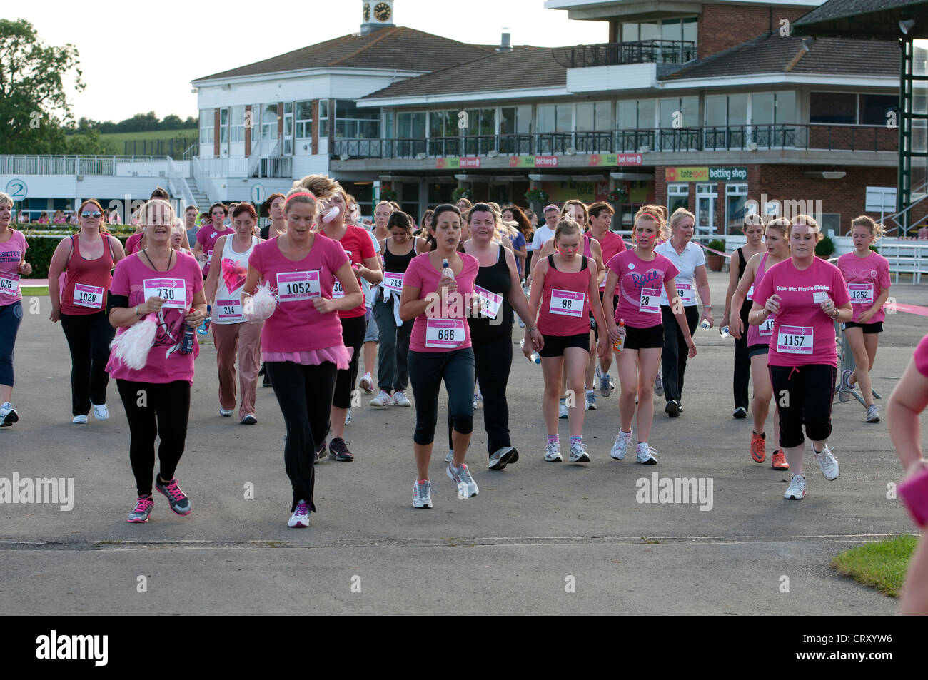 Race for Life 2012 at Stratford Racecourse. Stock Photo