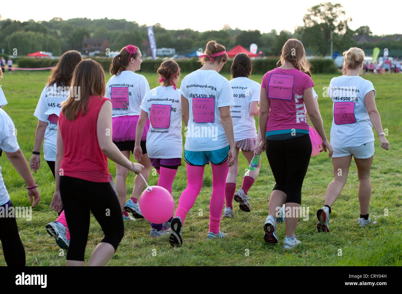 Race for Life at Stratford Racecourse. Stock Photo