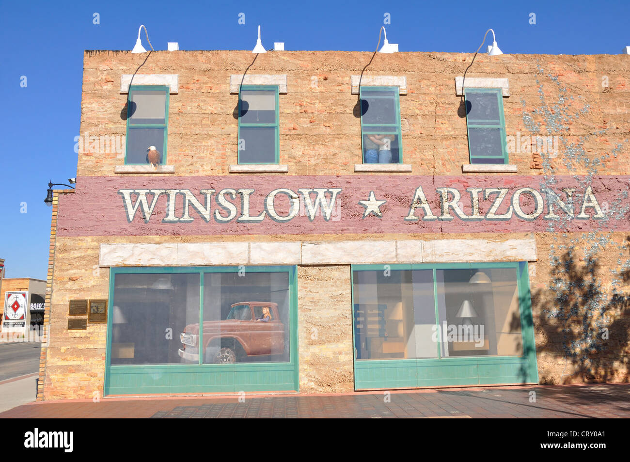 Historic Route 66, Winslow, Arizona "Standin' on the Corner" monument