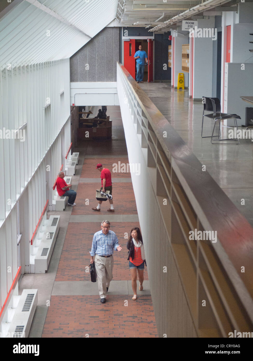 interior of the Harvard University Science Center Building Stock Photo