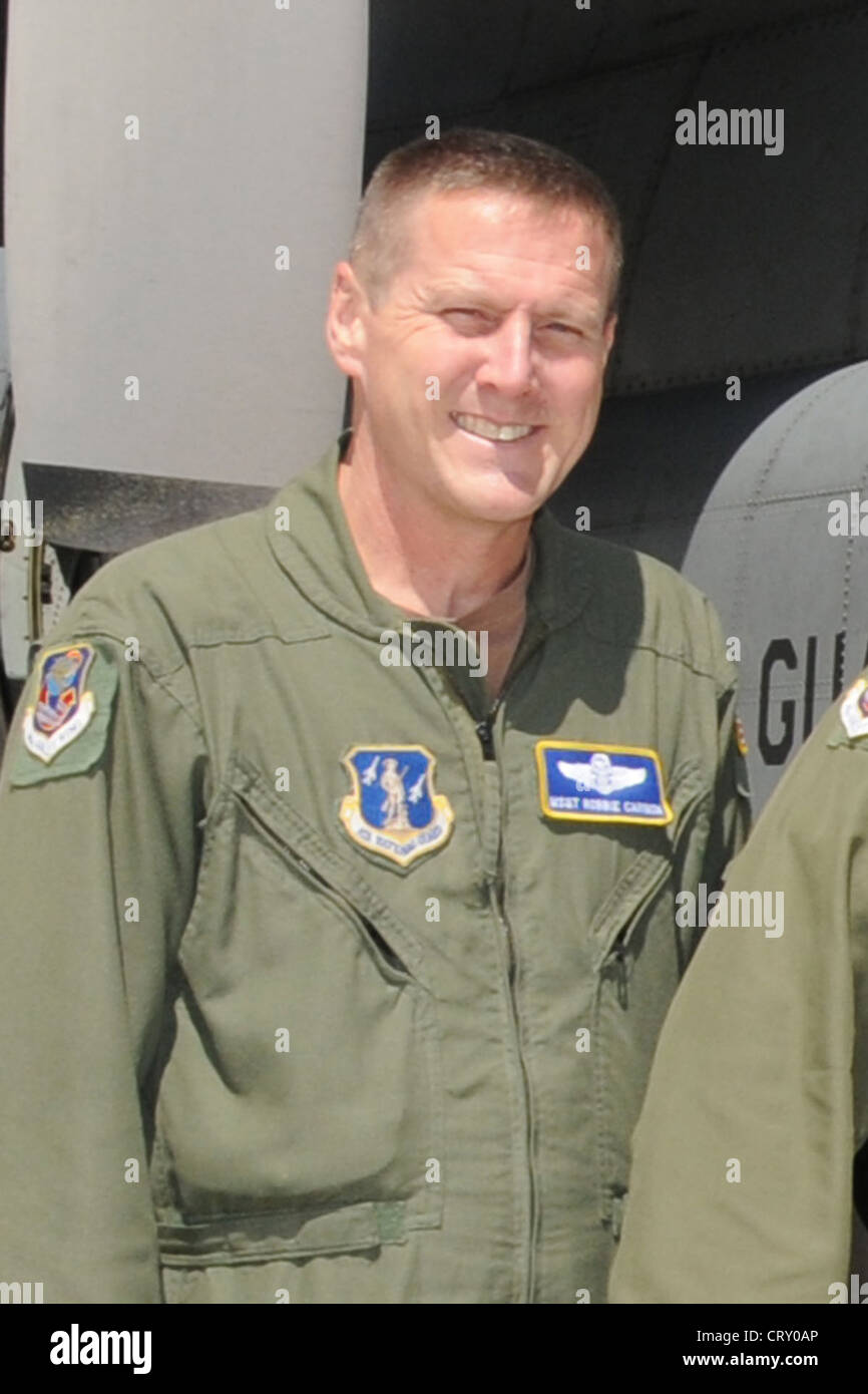 C-130 flight engineer Senior Master Sgt. Robert S. Cannon, one of four crew members who were killed, July 1, 2012, after their C-130 crashed while fighting wildfires in South Dakota. Stock Photo