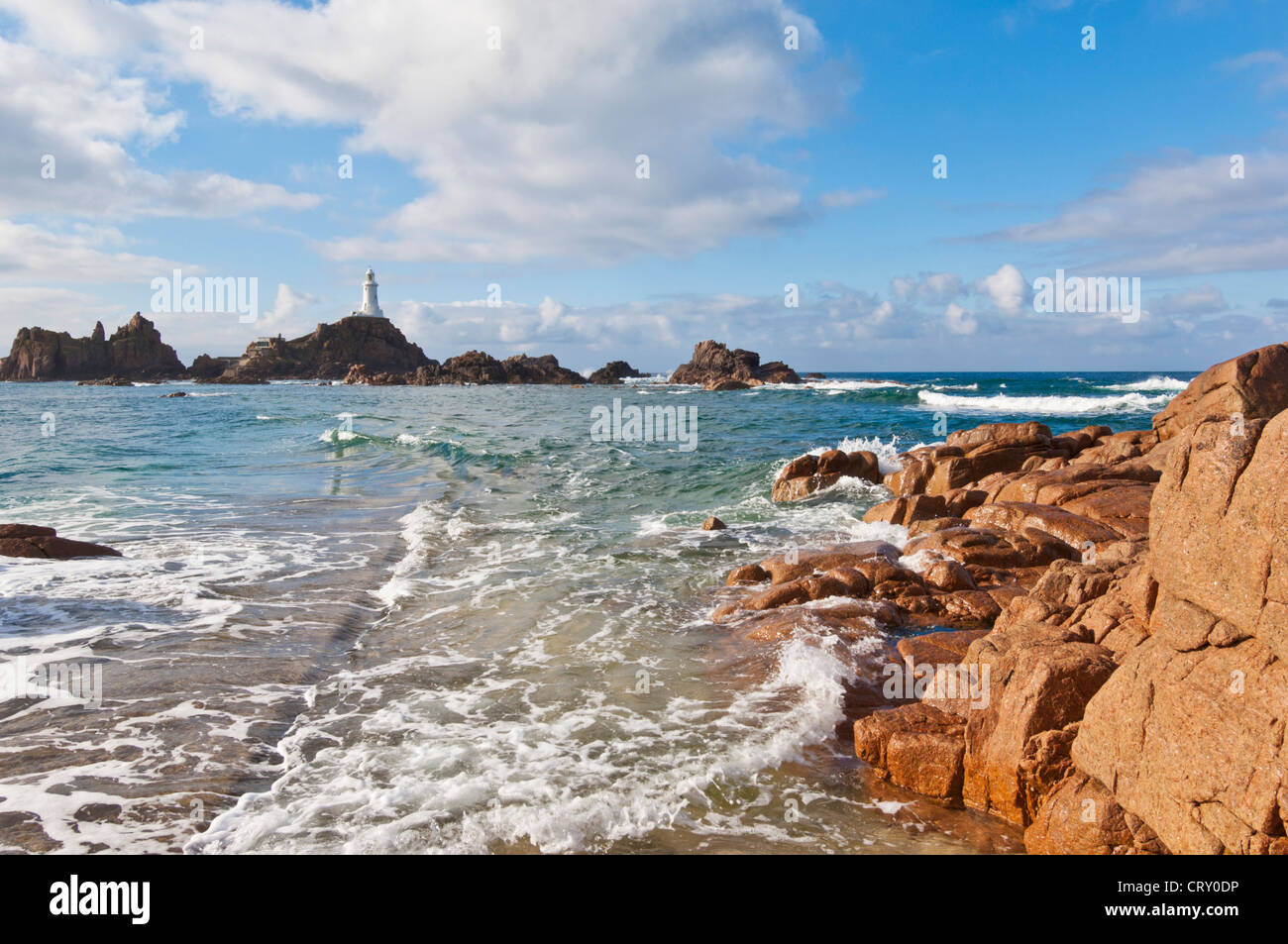 Corbiere lighthouse Corbiere point Parish of St Brelade Jersey Channel  Islands UK GB EU Europe Stock Photo - Alamy