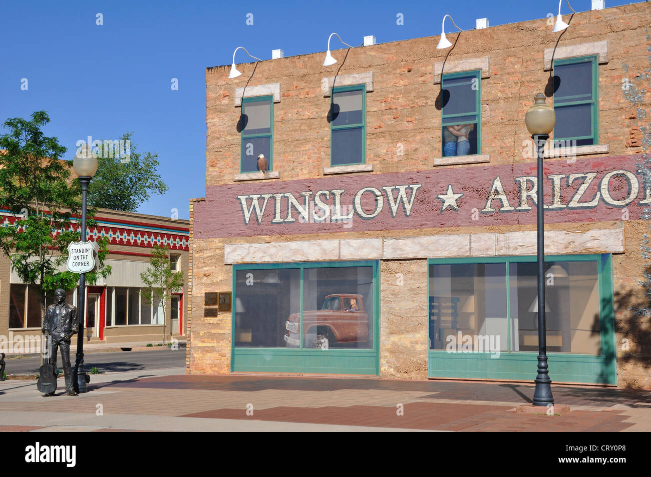 Historic Route 66, Winslow, Arizona "Standin' on the Corner" monument