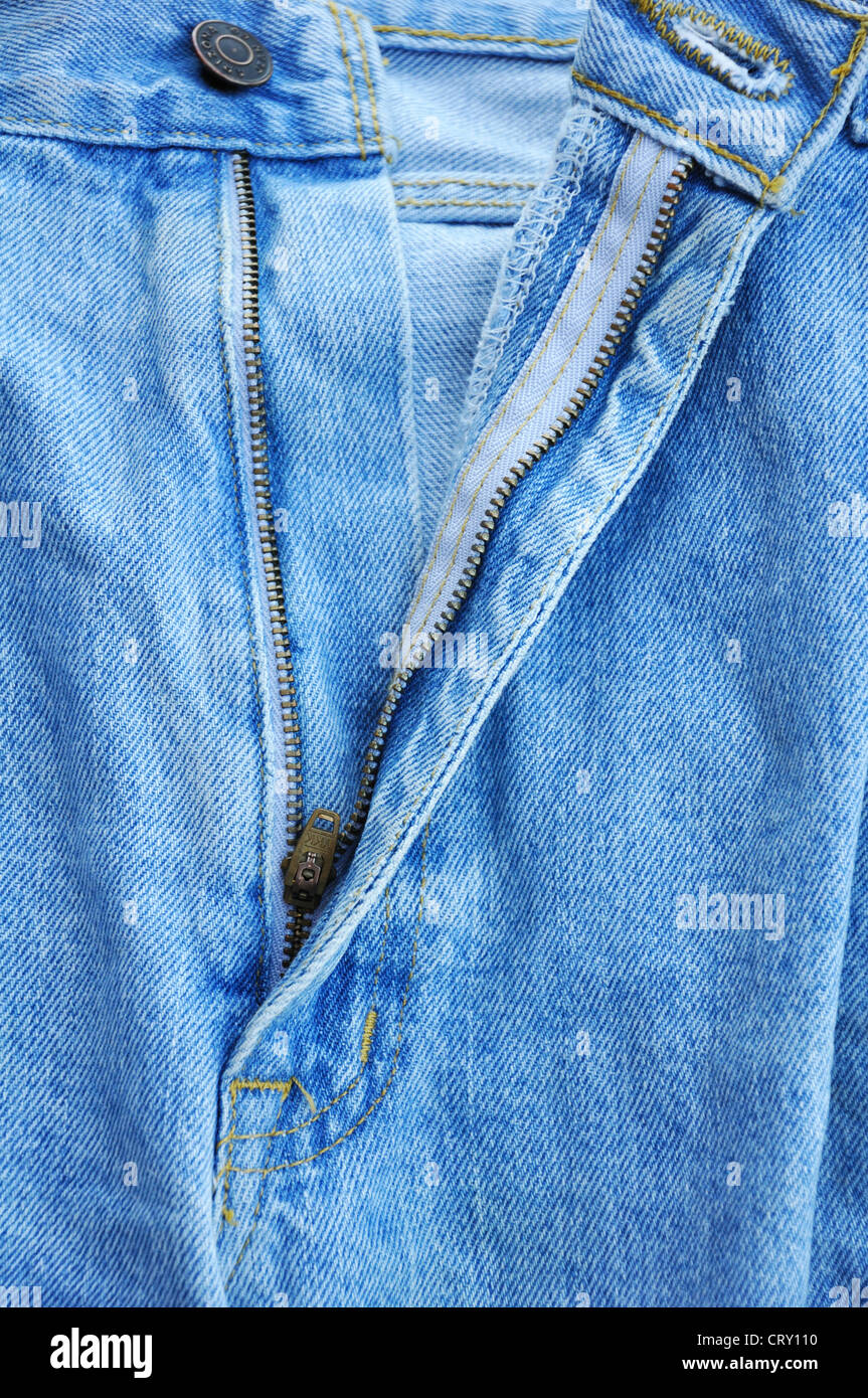 Zipper on jeans Stock Photo - Alamy