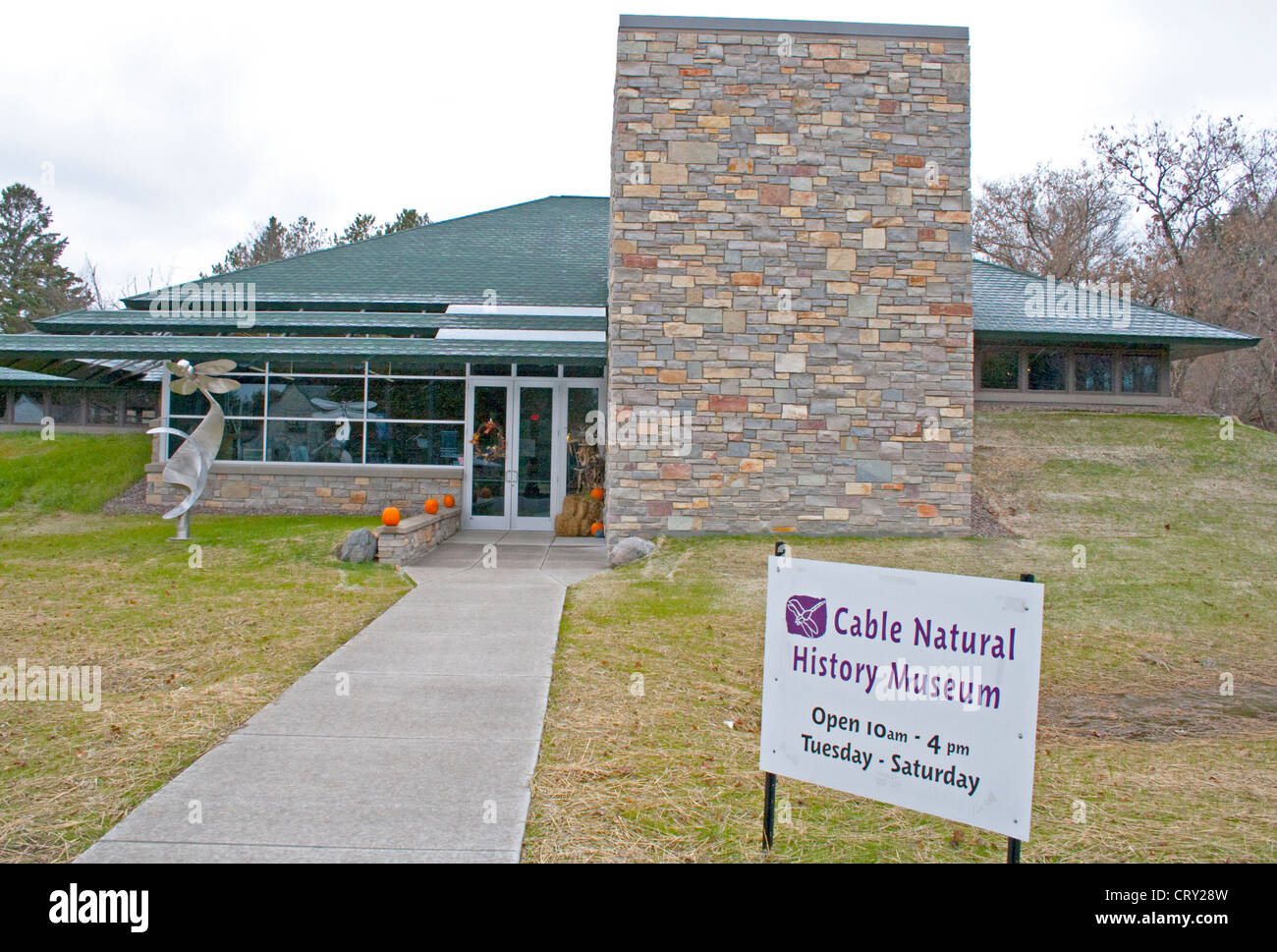 Cable Natural History Museum building. Cable Wisconsin WI USA Stock
