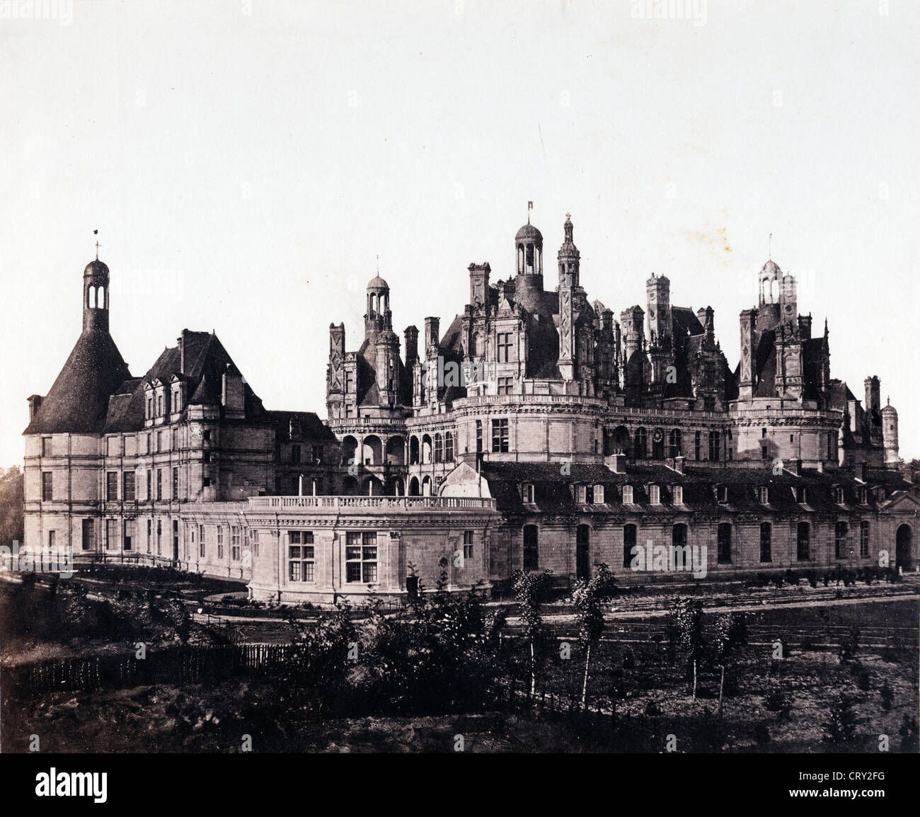 Chateau de Chambord, ca 1850 Stock Photo
